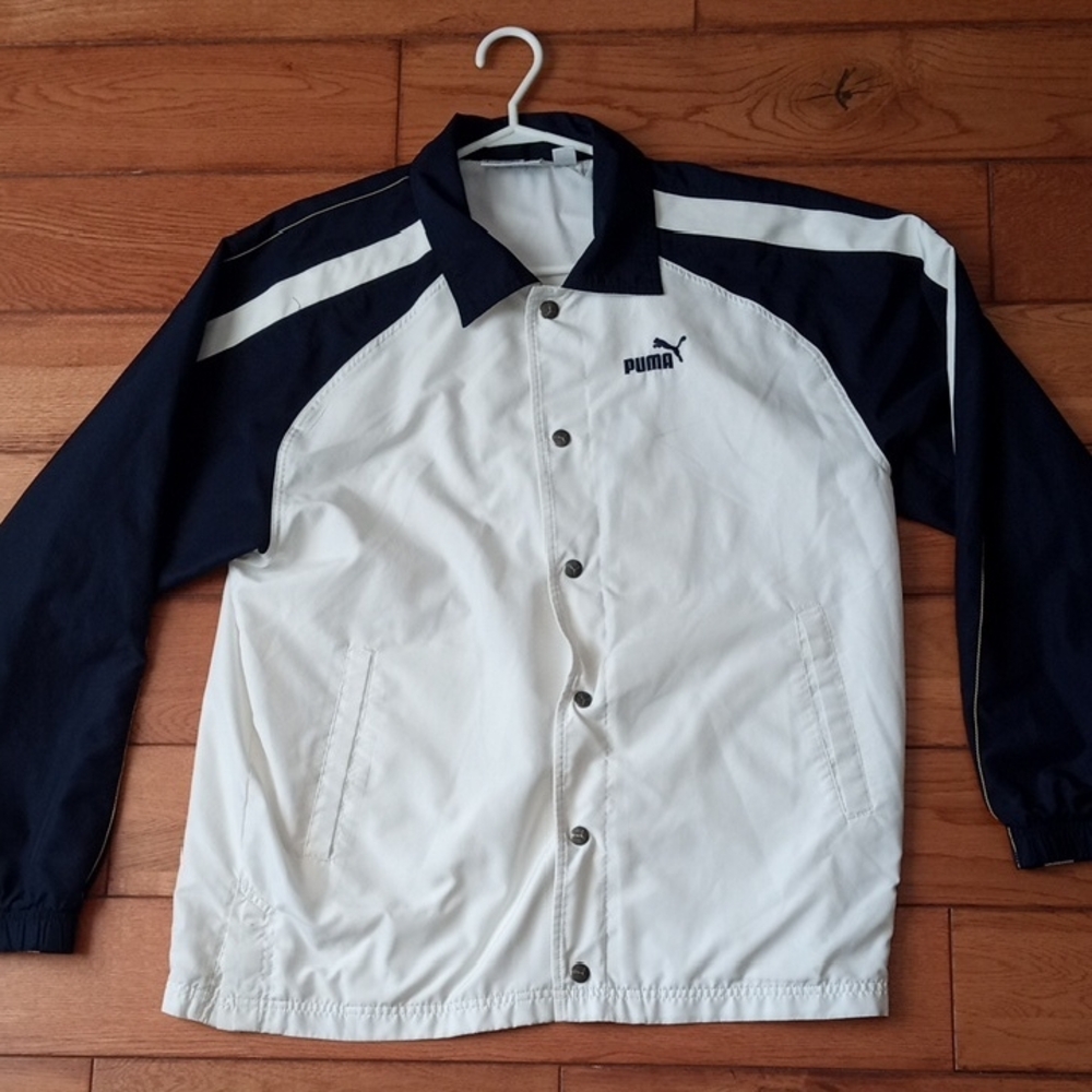Puma Men's Black and White Windbreaker